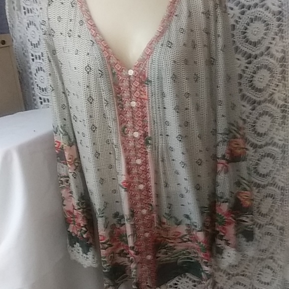 Style & Co. Print Blouse - Picture 1 of 6